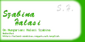 szabina halasi business card